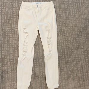 High rise skinny jeans